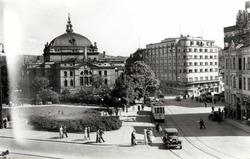 Nationaltheateret, Oslo 1934. Nationaltheateret sett fra Slo