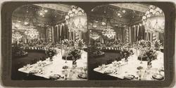 Stereoskopi. Middag for Prins Henry i "East room" i Det Hvit