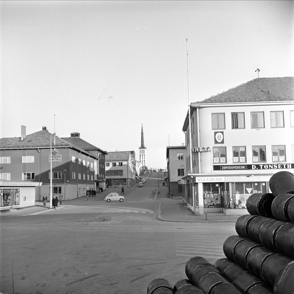 Bodø, april 1963. Bybilde.