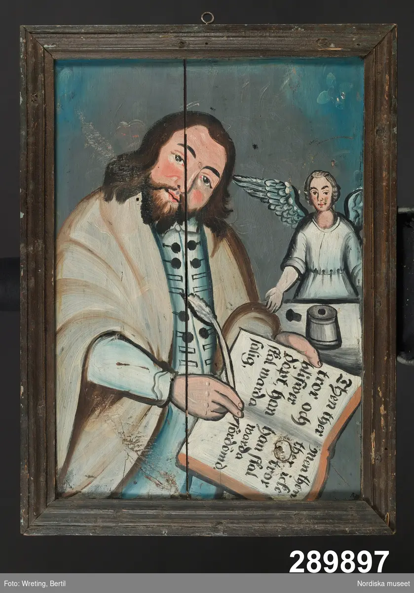 Porträtt, knästycke, av evangelisten Matteus.