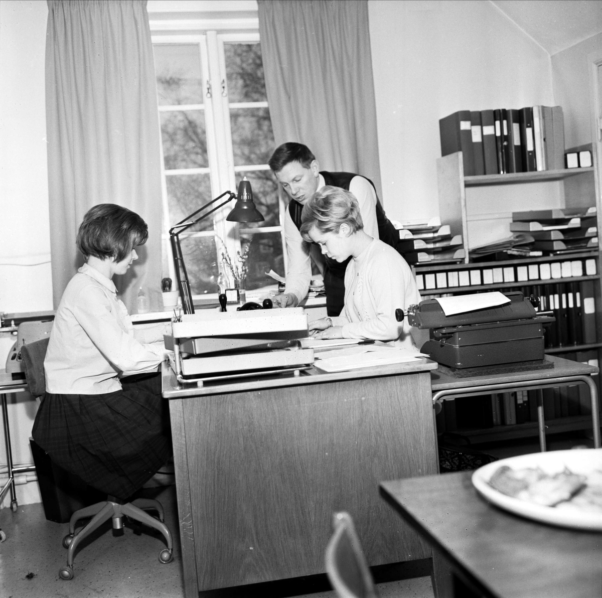 "1966 arbetsamt år för Tierpspolisen", Tierp, Uppland januari 1967