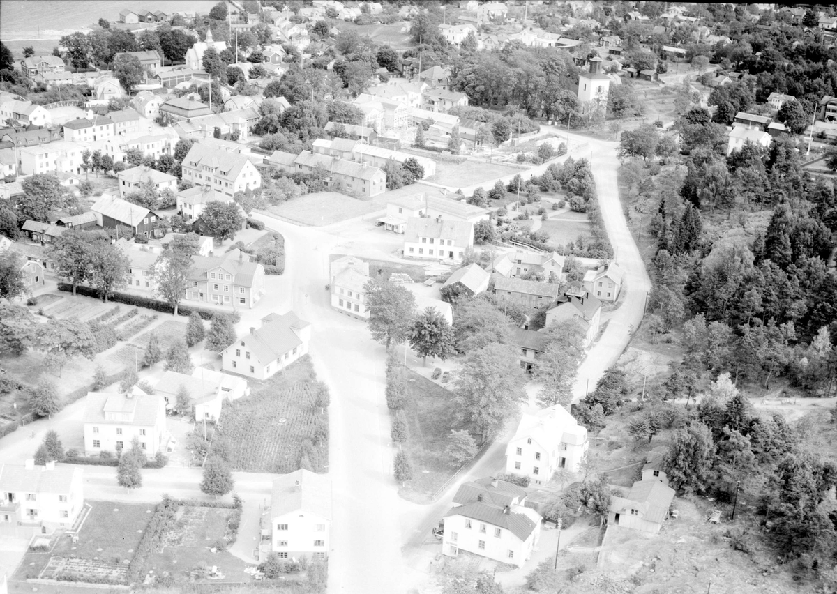 Flygfoto över Östhammar, Uppland 1947