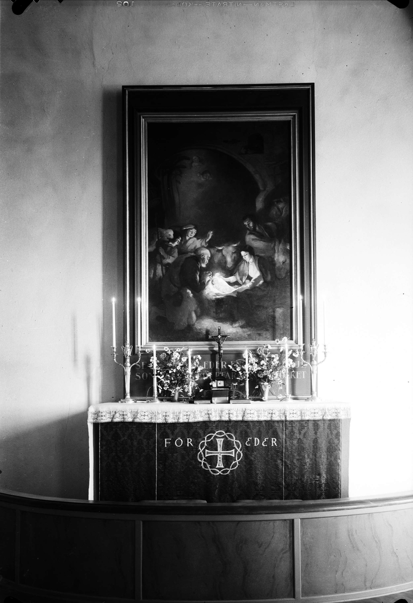 Altartavla i Vänge kyrka, Uppland 1938