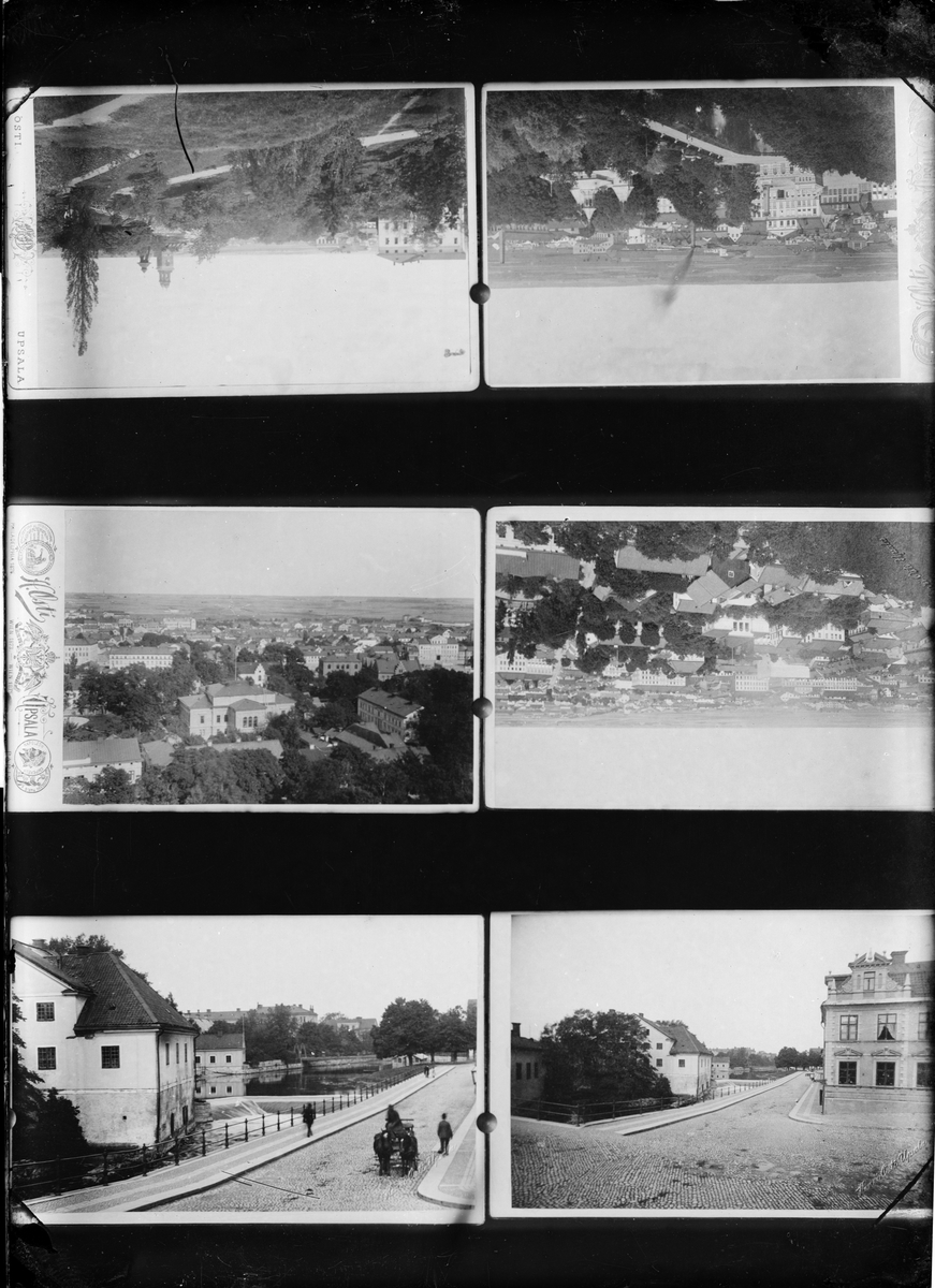 Reprofotografi - vy över Östgöta nation, kvarteret Fågelsången, Uppsala före 1914
