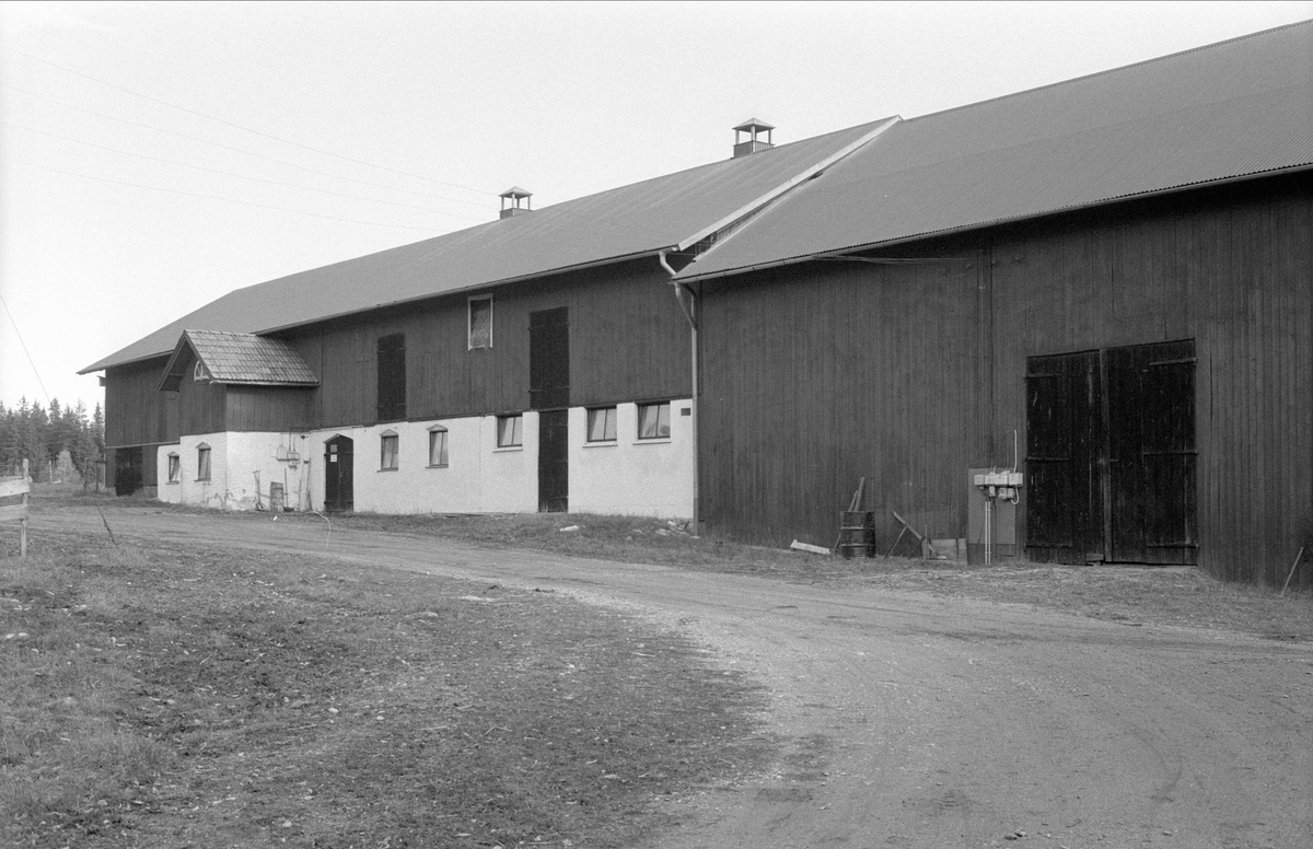 Ladugård och lada, Svartarbo 1:2, Bälinge socken, Uppland 1983