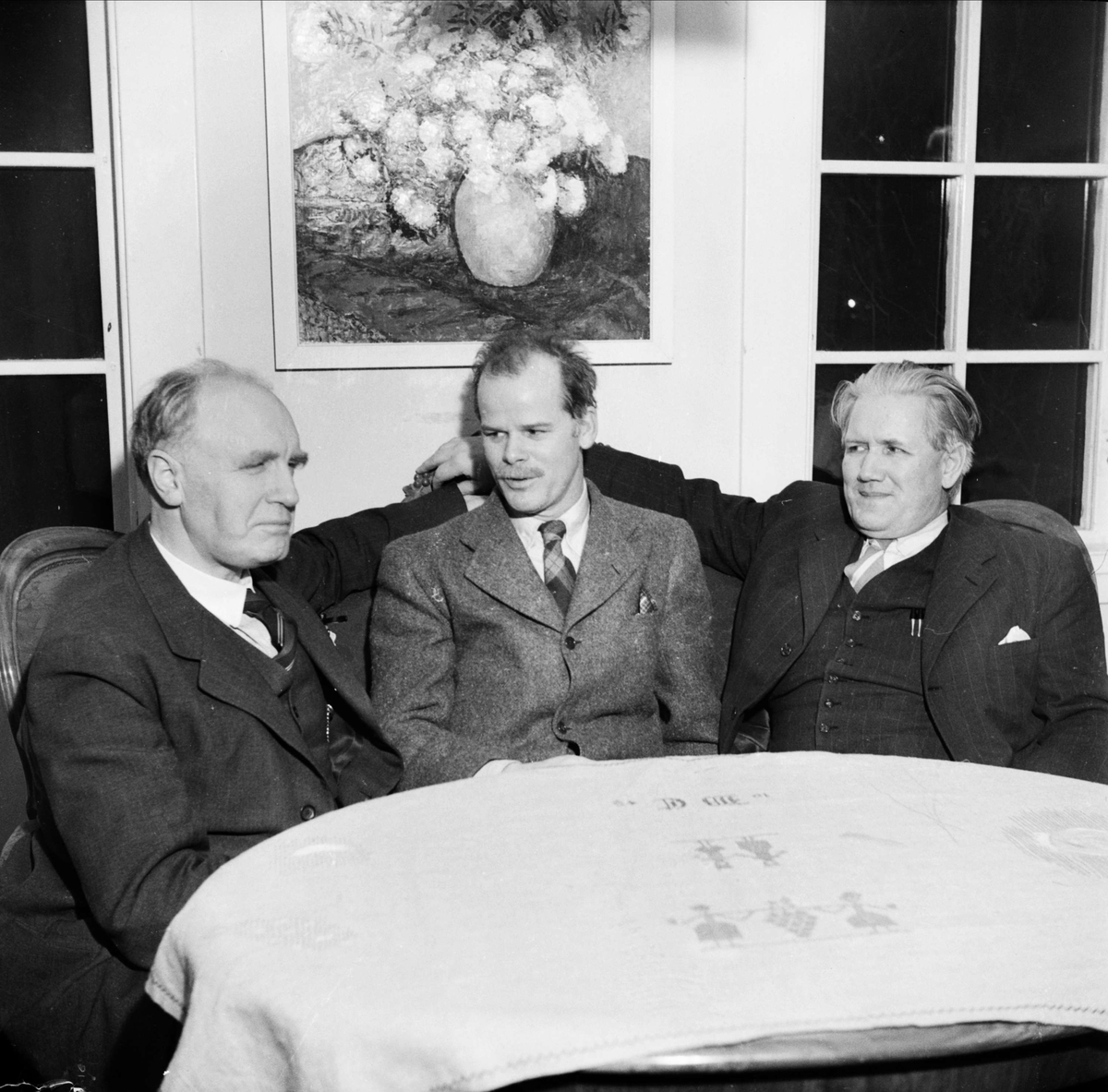 Grupporträtt - Björn Collinder med två män