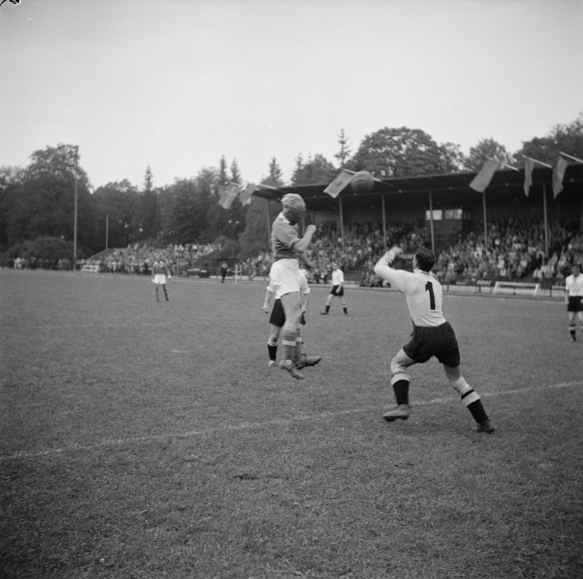Fotboll, Vesta-Kenty, Studenternas idrottsplats, Kronåsen, Uppsala 1948
