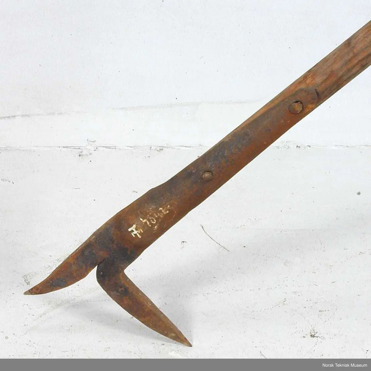 Bark på stang
Papirrester under naglehoder