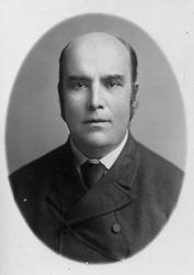 Portrett av misjonær Skrefsrud. Santalistan, India.