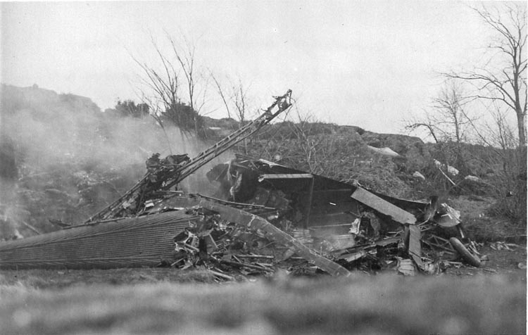 Tyskt bombplan nedskjutet över Uddevalla 4 april 1940