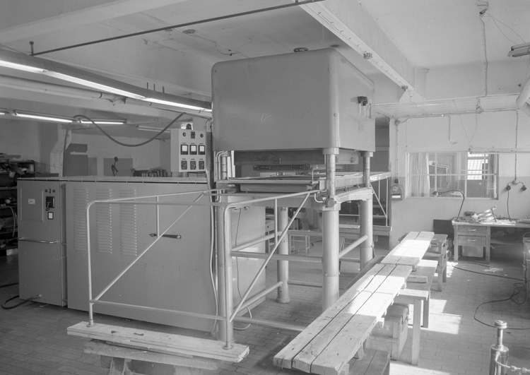 Text till bilden: "Flodins Industri AB. Stor Svetsmaskin. 1959.08.17"