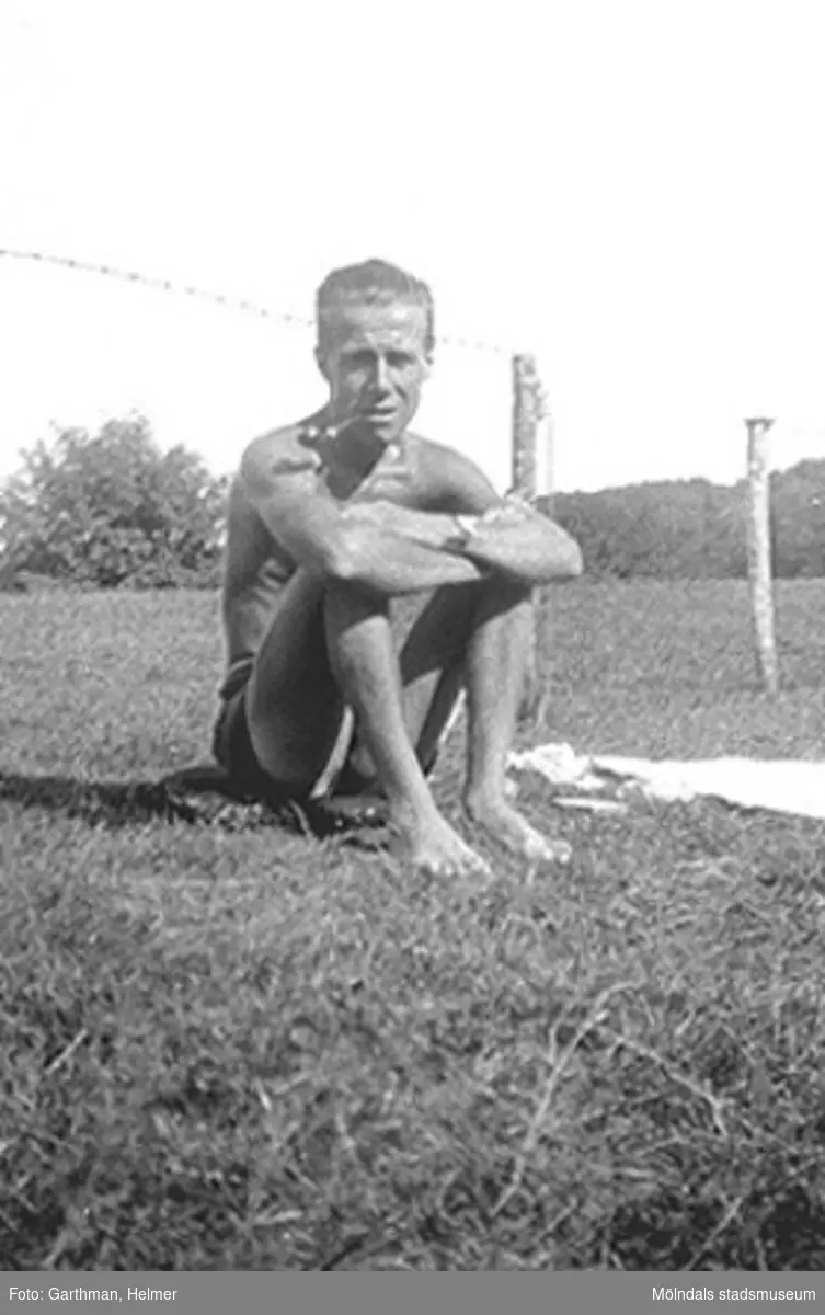 Helmer Garthmans kompis Bror Eriksson. 1940-tal.