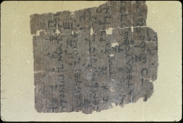 Körsång för tragedien "Orestes" av Euripides, med noter.Papyrus
från 200-talet f Kr, grekisk tid i det Antika Egypten.