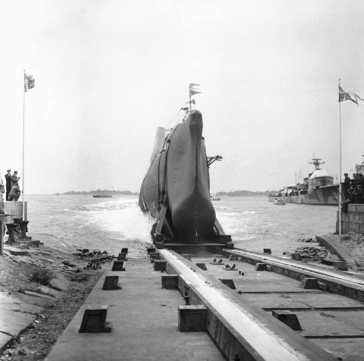 Ubåten Gripen sjösättning
