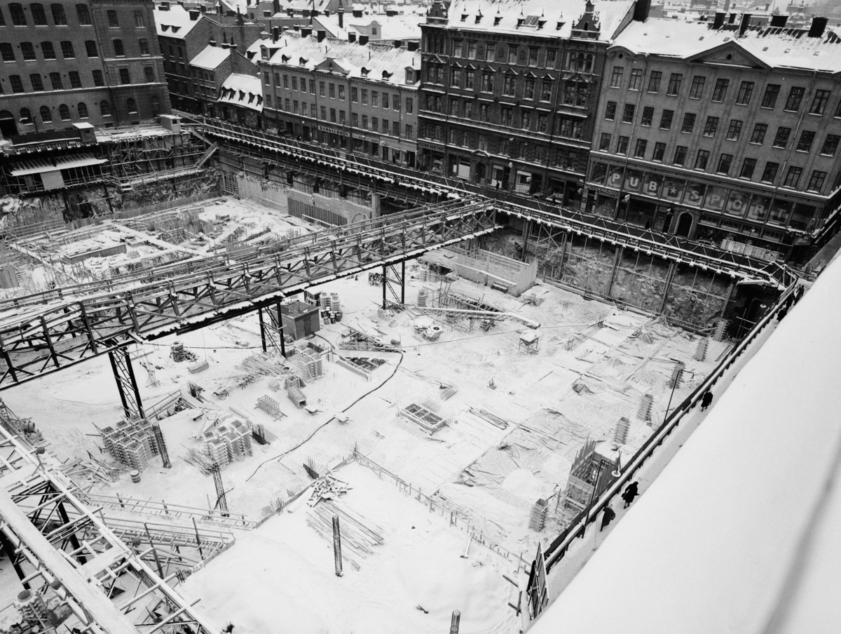 Hötorget
Exteriör, byggarbetsplats. Översiktsbild tagen från Konserthusets tak.