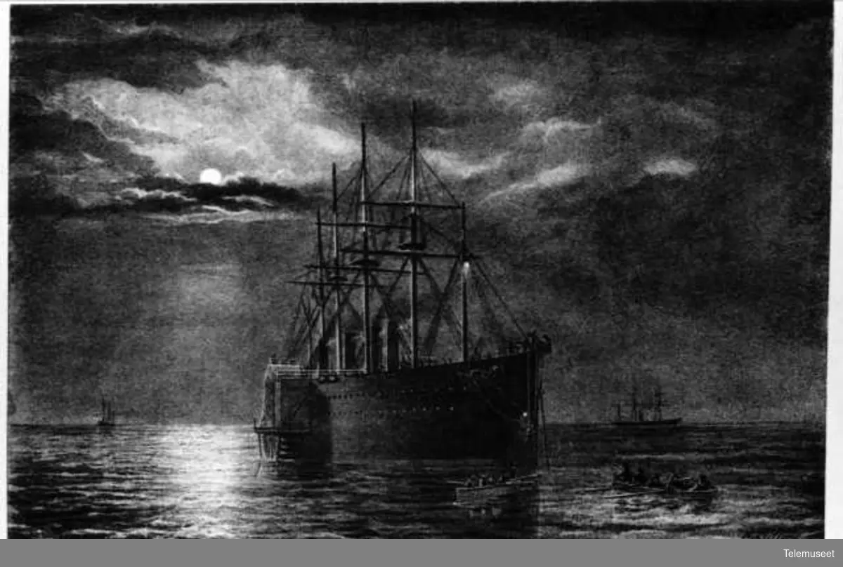 Illustrasjoner til foredrag av Færøvik sjøkabellegging
Atlanterhavskabel 1858
repro