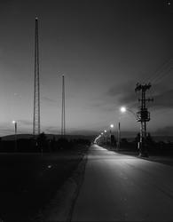 vei, gatebelysning, master, slette