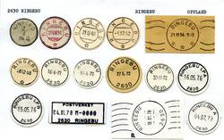 Stempelkatalog 2630 Ringebu, Lillehammer, Ringebu, Oppland