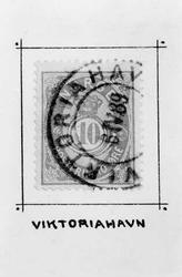 Frimerke stemplet "Viktoriahavn" (6-IV-89) - Norsk Postmuseu