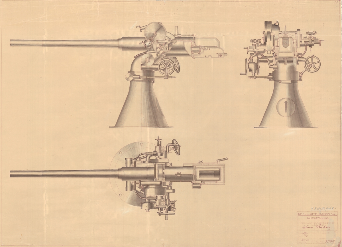 57 mm luftkanon m/24, sammanställningsritning