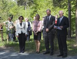 Kulturminister Anniken Huitfeldt, direktør Olav Aaraas ved N