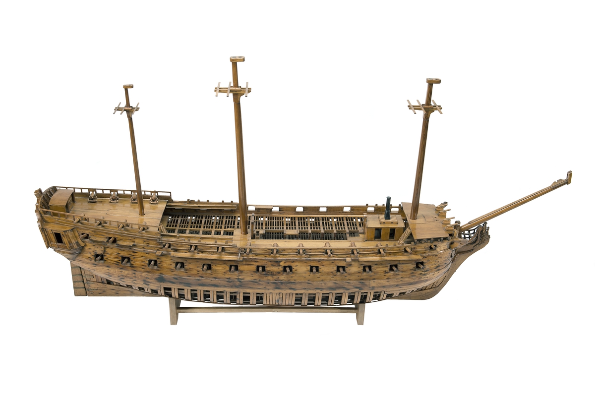 Fartygsmodell av linjeskeppet WASA byggt 1778.