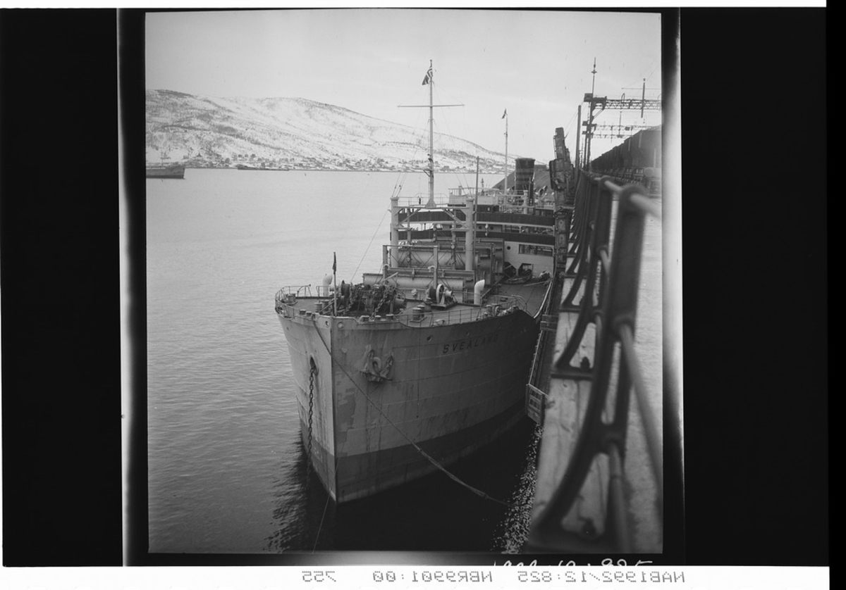 Malmbåt S/S Svealand ved malmkai i Narvik