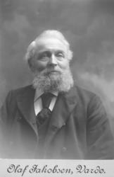 Portrett av Ole Sigfrid Jacobsen. Han var smedmester med ege