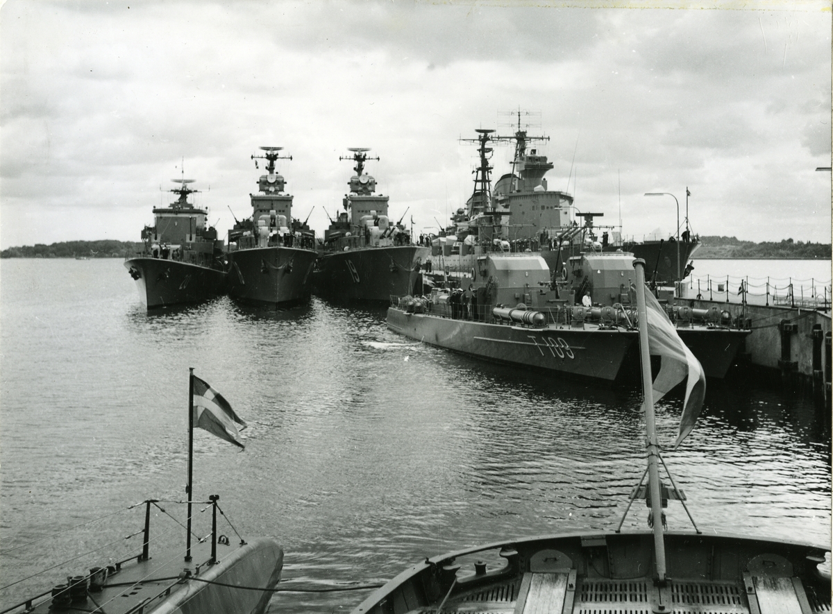 Kustflottan i Kiel år 1958.