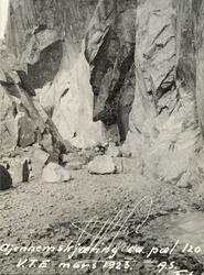 Vegarbeid i fjellet Tyssedal - Espe 1922