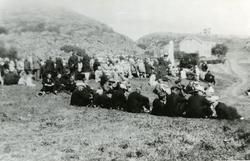 Forsamling ved Olsokgudtjeneste i Flatanger