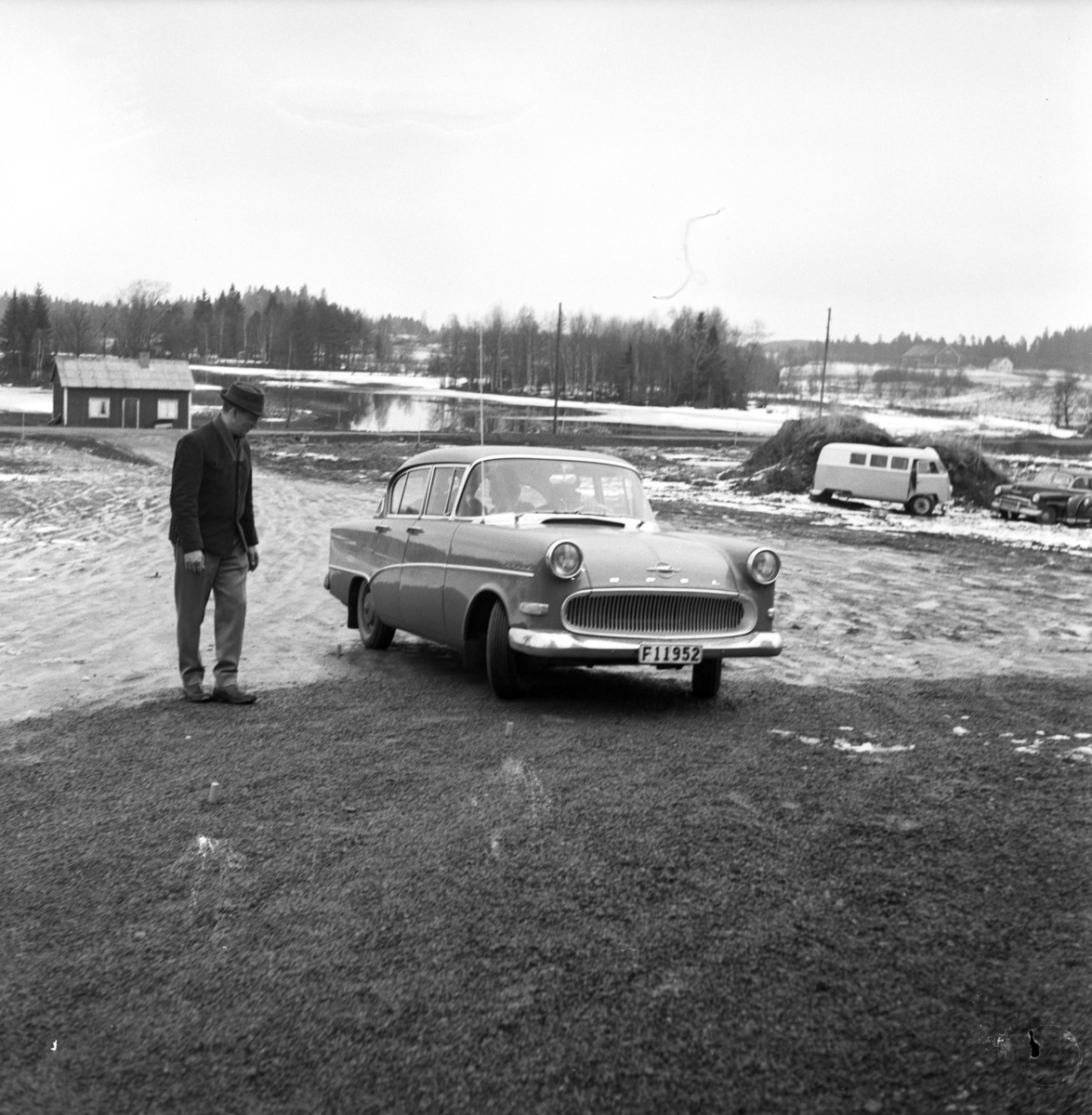 Bilrally i Lekeryd på 1960-talet.