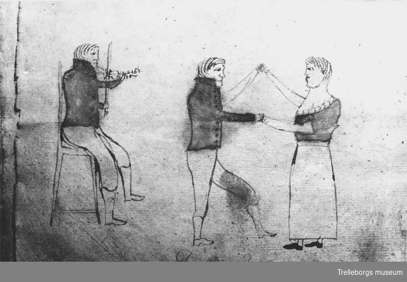 Musikhäfte Christoffer-Ohlsson, Vemmerlöf år 1820. 7773e, negativ 70:2687 Dancen