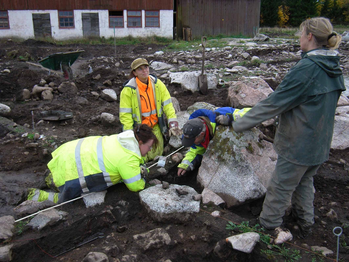 Arkeologisk slutundersökning, arbetsbild, Berget, Gamla Uppsala, Uppsala 2008