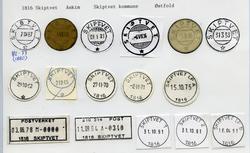 Stempelkatalog  1816 Skiptvedt, Skiptvedt kommune, Østfold
