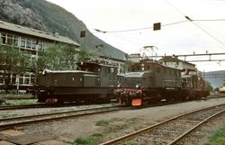 Rjukanbanens lokomotiver nr. RjB 9, 15 og 22 på Rjukan stasj