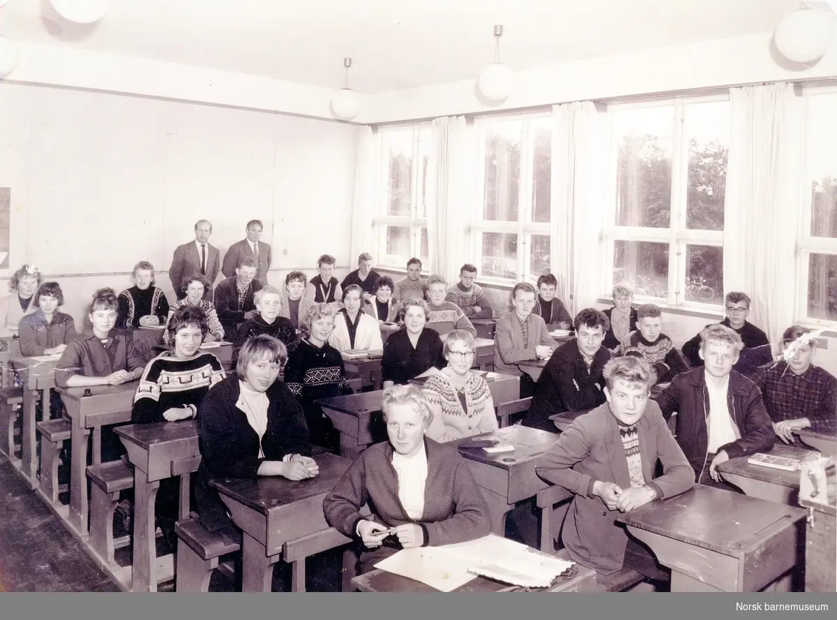 Bryne statsrealskole, 1957 i "1900-huset" på Bryne.