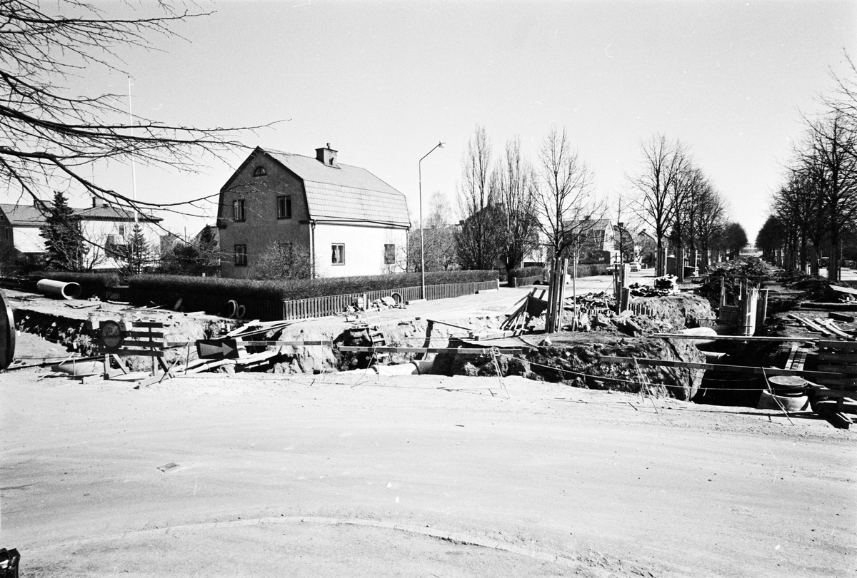 Granit och Beton AB, byggarbetsplats, Uppsala, april 1967
