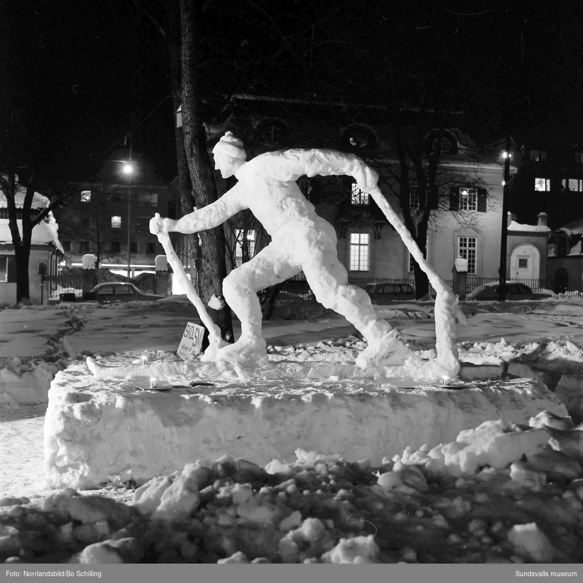 Staty i snö till skol-SM i Sundsvall 1968.