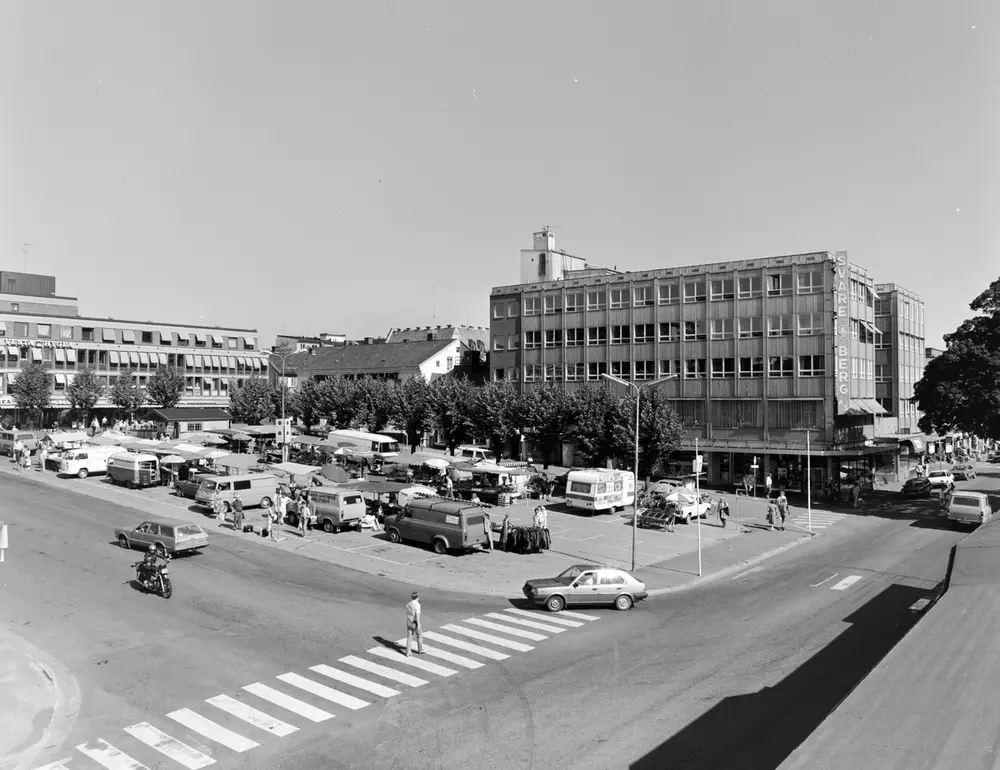 Hjørnet ved Stortorget og Strandgata 71 i Hamar.