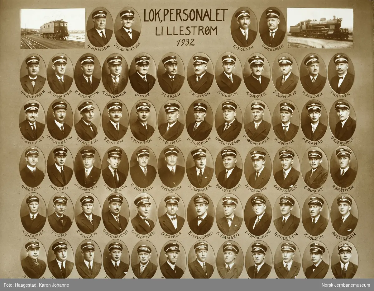 Lokpersonalet Lillestrøm 1932