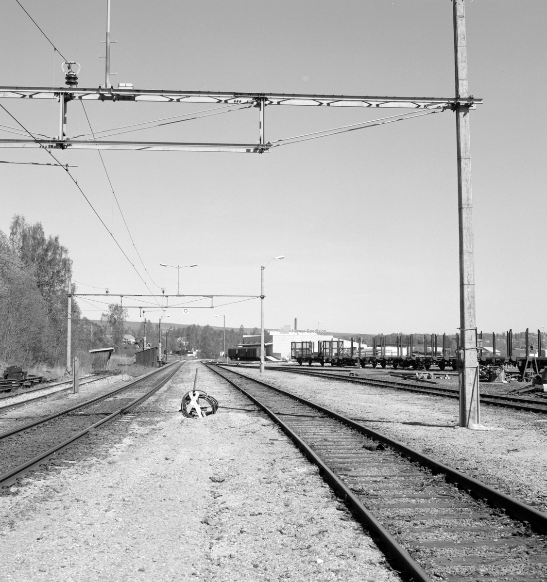 Åkersvika, Hamar. Jernbaneskinner, Rørosbanen.