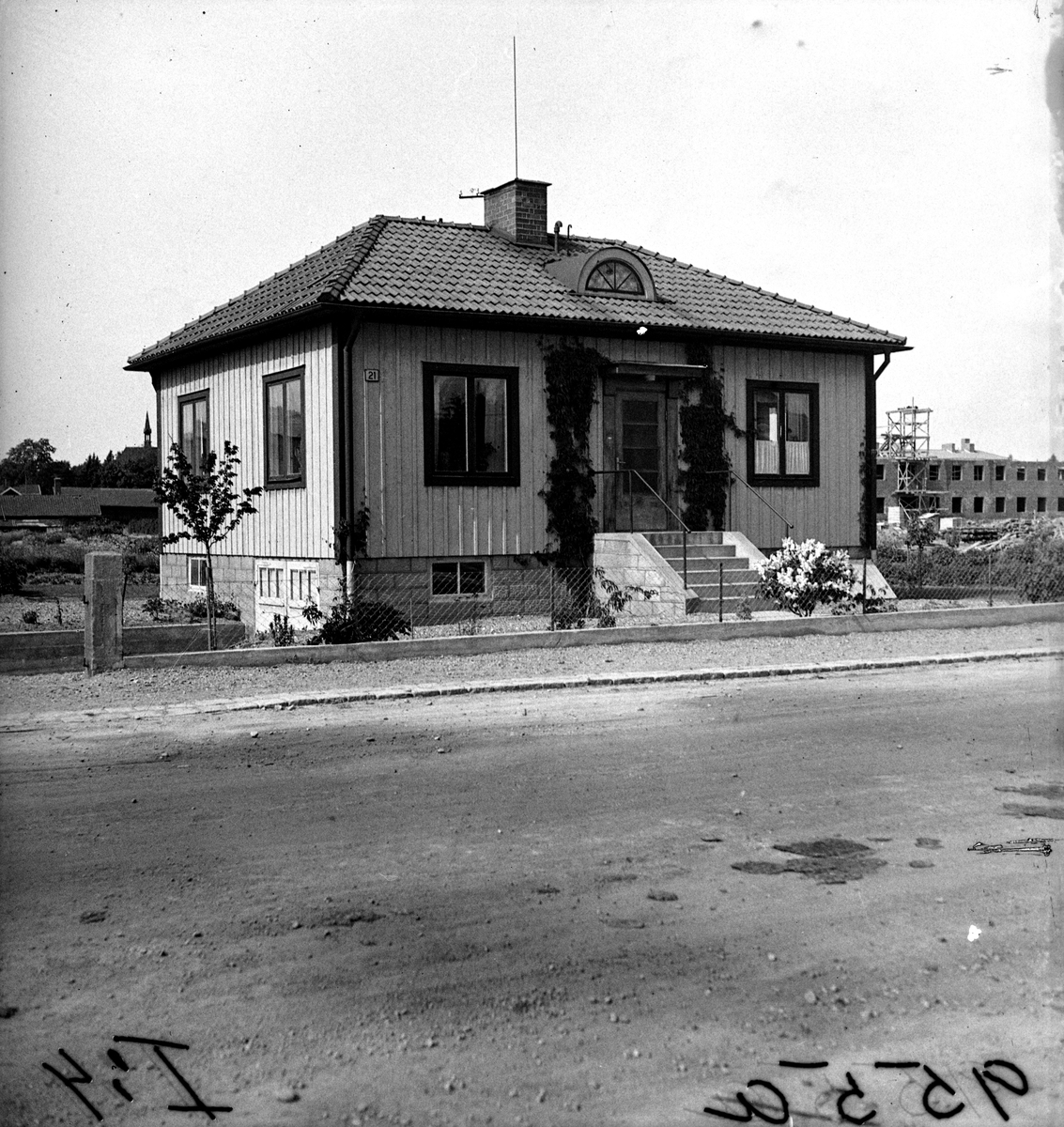 Bergkvists villa på Byjorden 1944. Fotograf: E Sörman Fotokopia finns.
