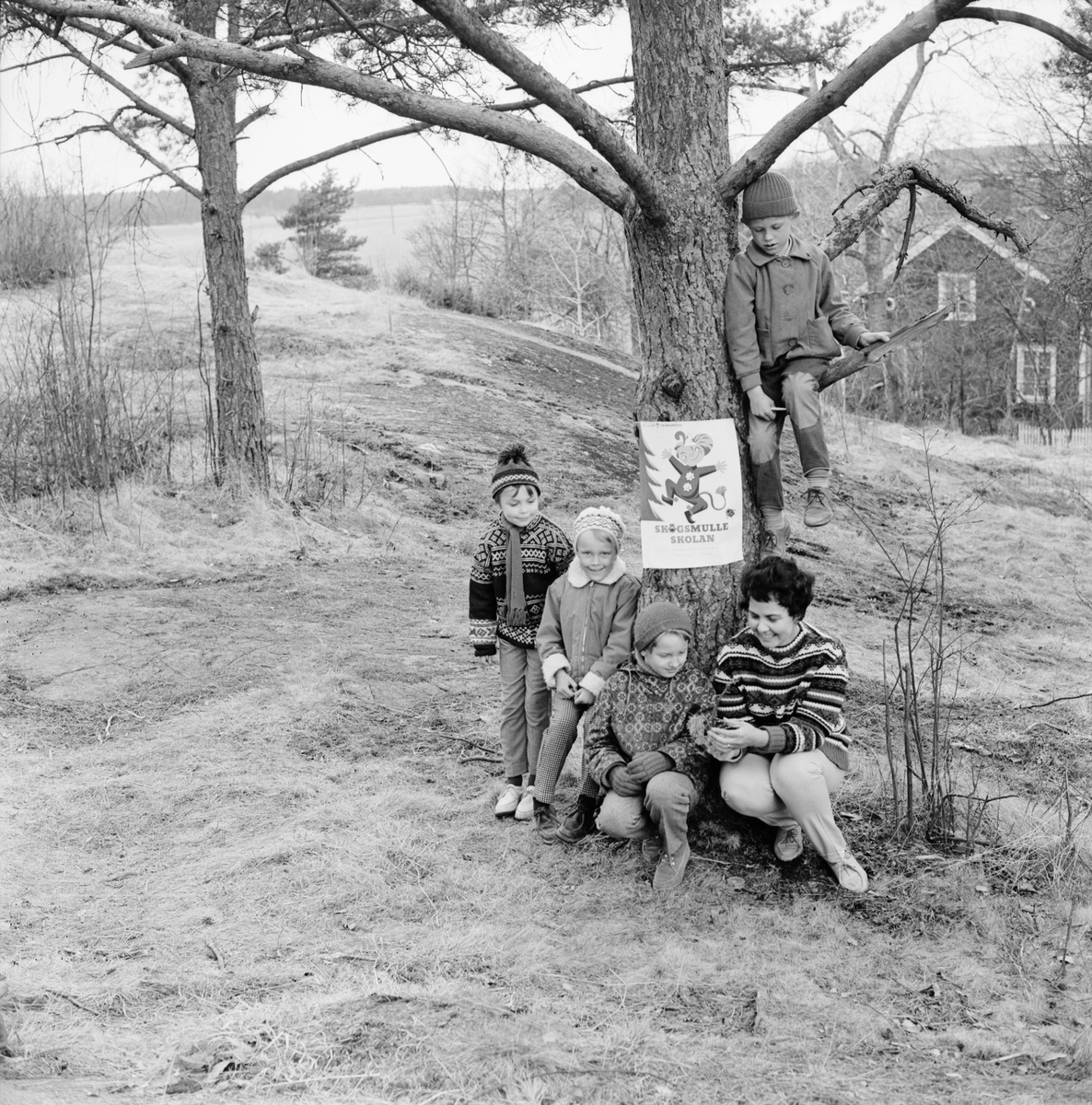 Skogsmulleskolan öppnas, Uppland maj 1962
