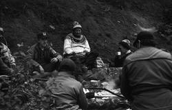 Landskap med person(er).