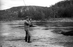 Landskap med person(er).