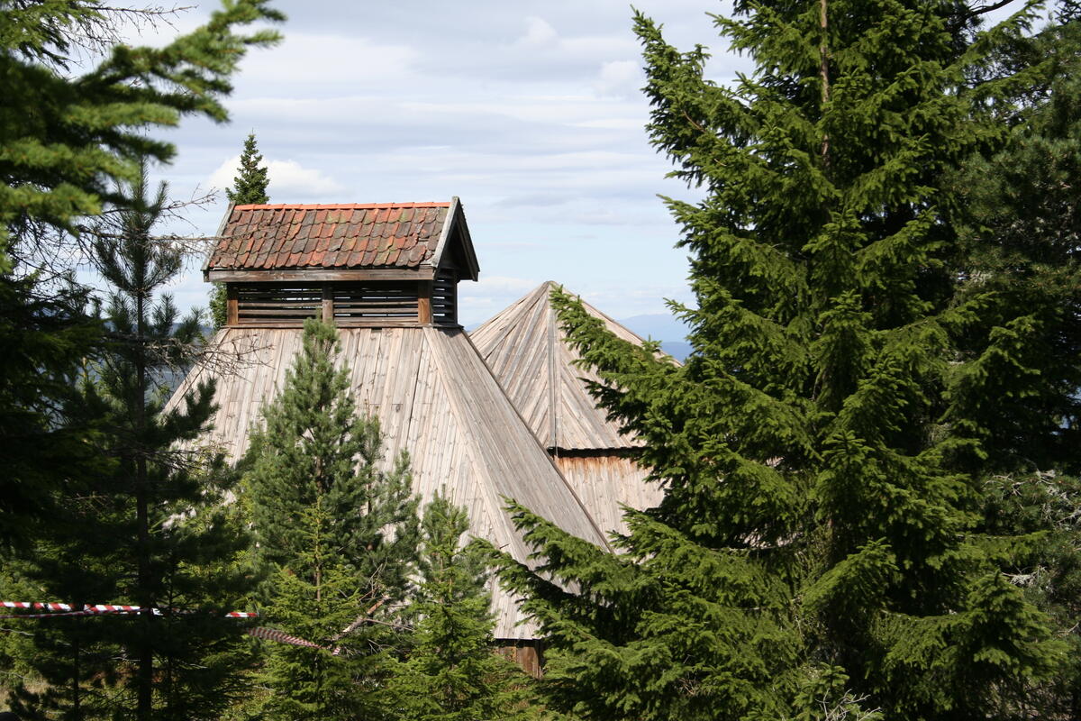 Hus over gruveåpning