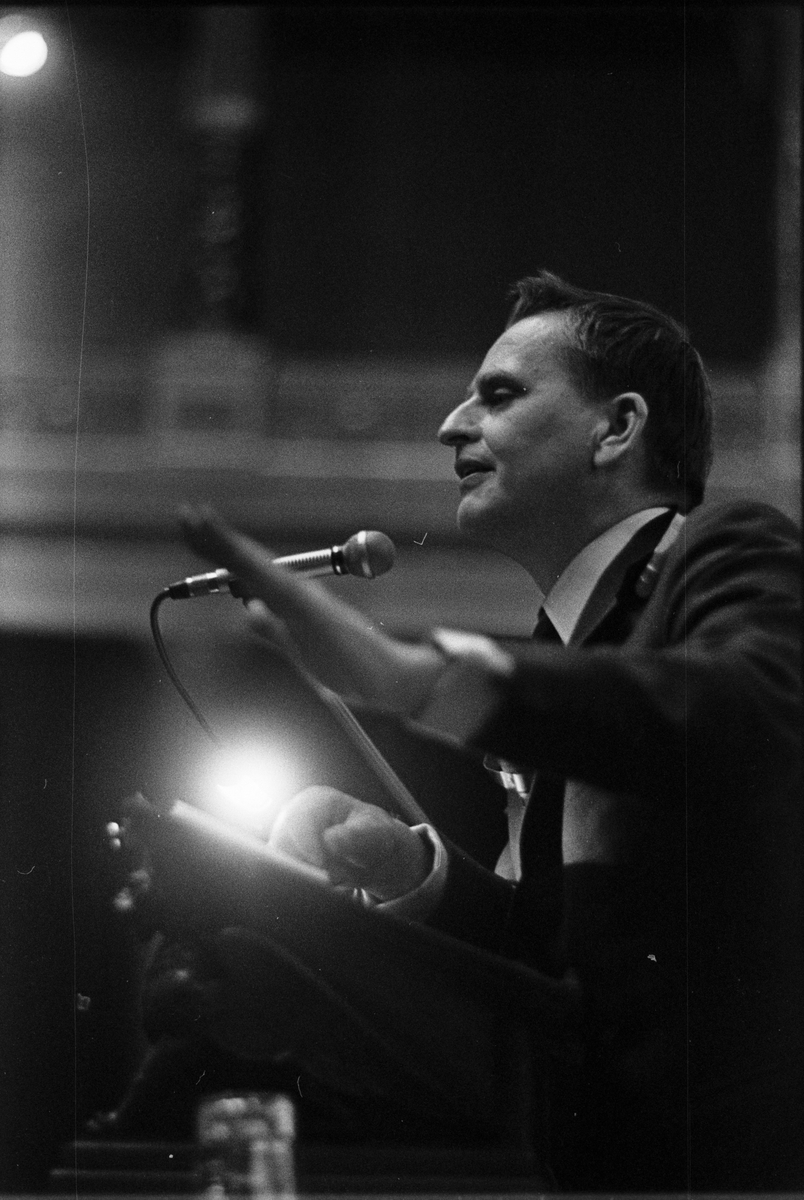 Olof Palme, Universitetsaulan, Uppsala oktober 1968