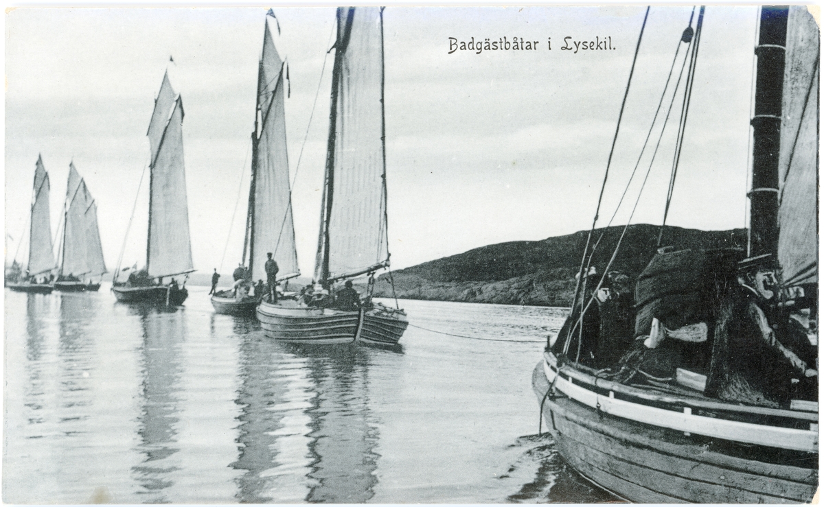 Text på kortet: "Badgästbåtar i Lysekil".