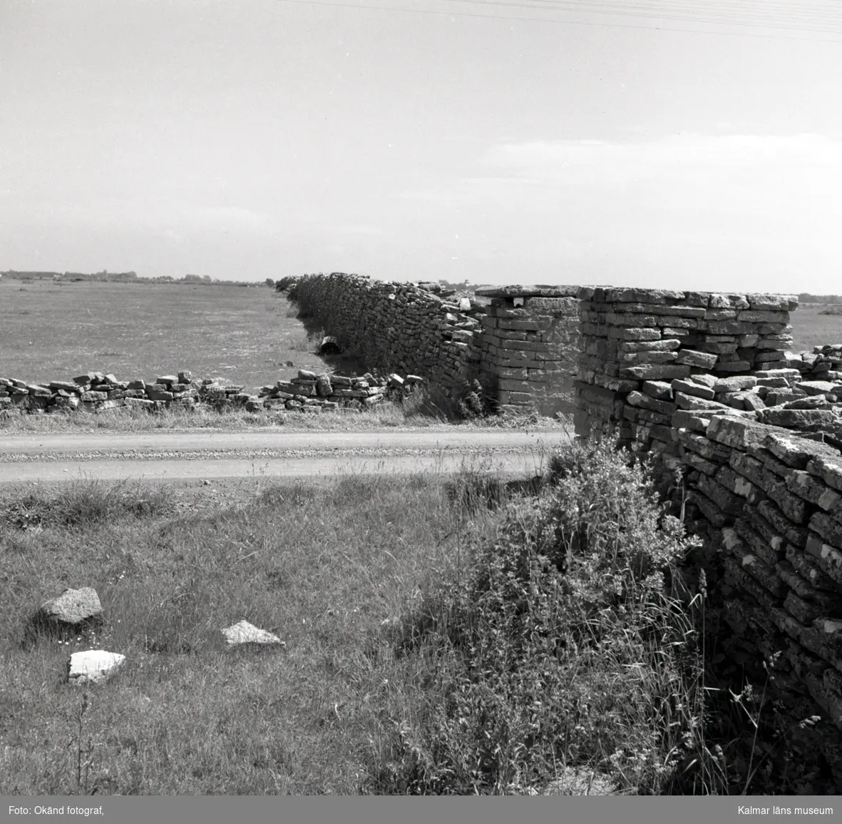 En del av Karl X:s mur på södra Öland.